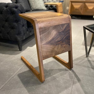 Holz Beistelltisch Dunkle Holz Endtisch Rustikale Etsy