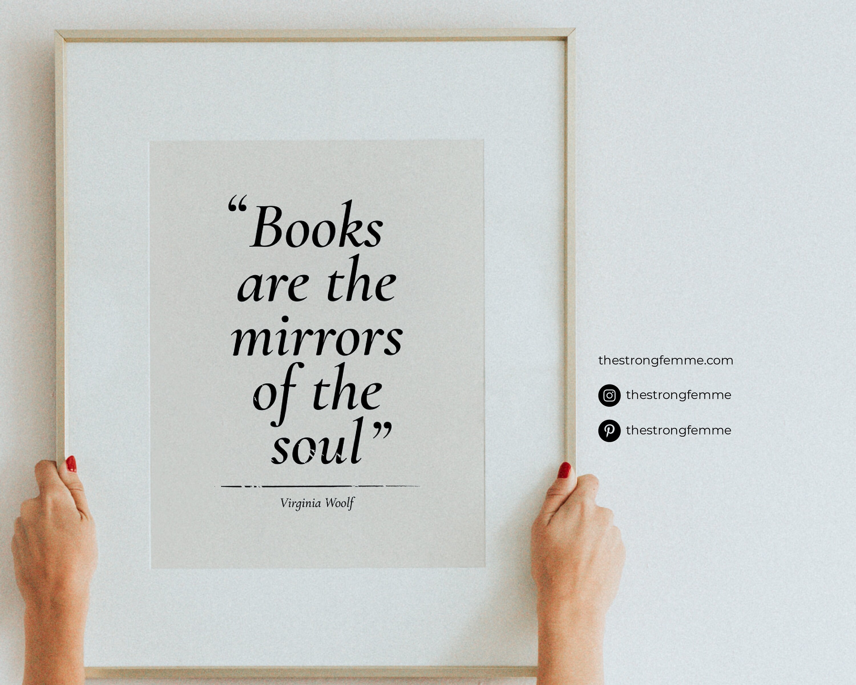Printable Wall Art Books are the mirrors Virginia Woolf Etsy