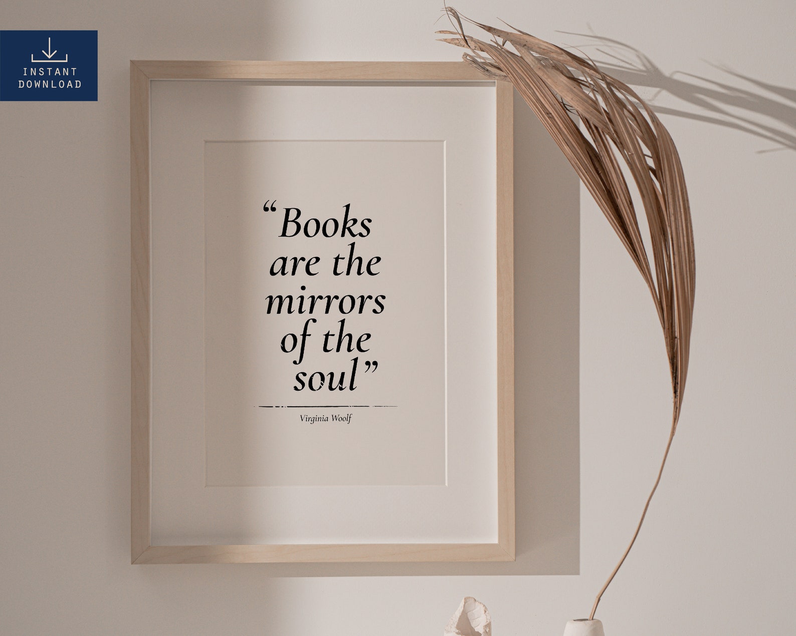 Printable Wall Art Books are the mirrors Virginia Woolf Etsy