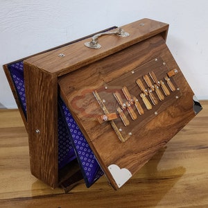 Shruti Box In Legno Di Teak - Strumento Musicale Per Yoga E Meditazione, 440Hz