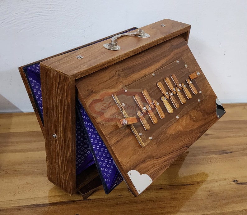 Shriji Professional Shruti Box 13-note Drone Instrument Pure Teak Wood ...