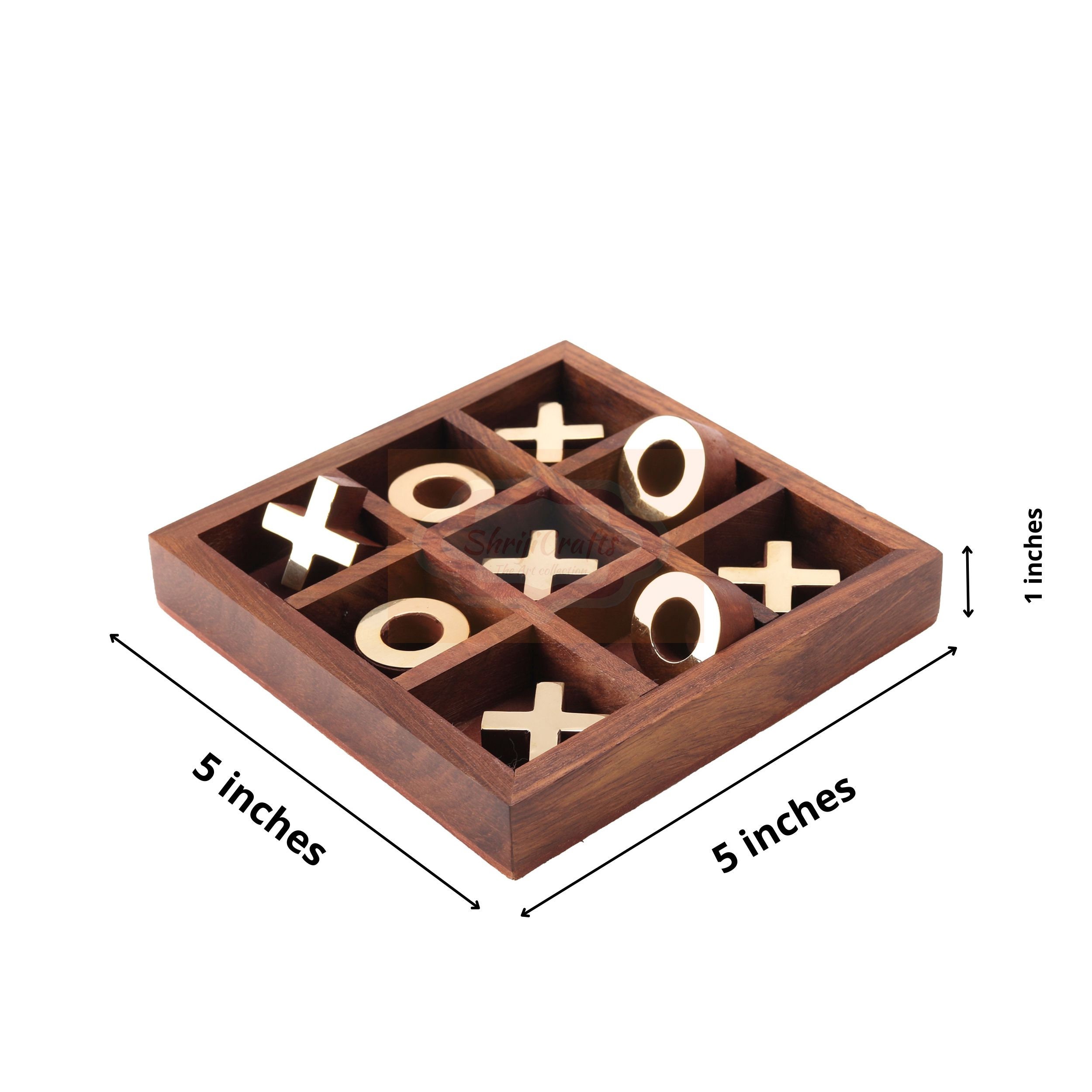 Wooden Noughts and Crosses Game Tic Tac Toe Board Games Educational Toy  Kids Adults Classic for Families Travel Perfect Backyard Entertainment 