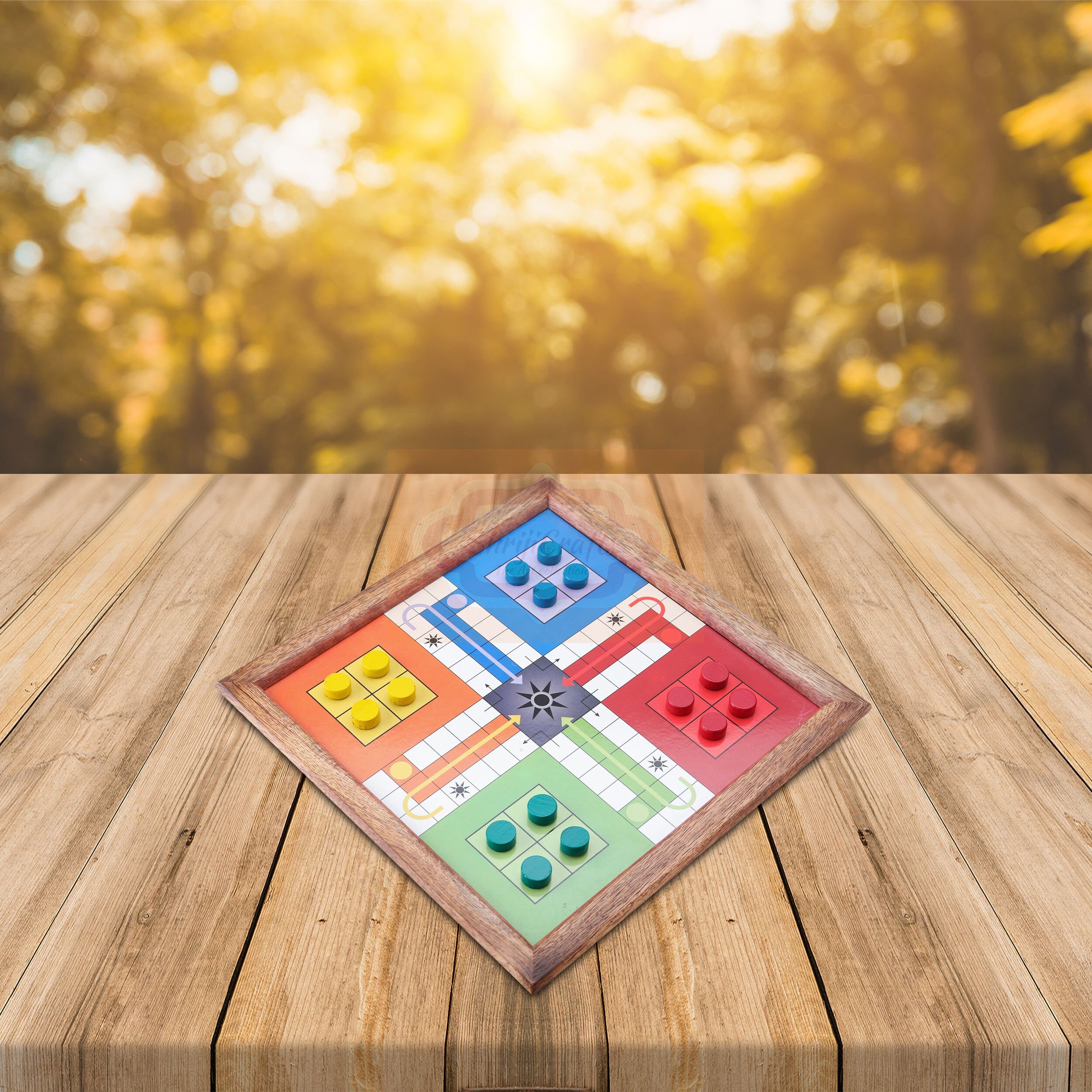 Traditional Large ludo Family Size Board Foldable 2ft 4 In 1 Game 