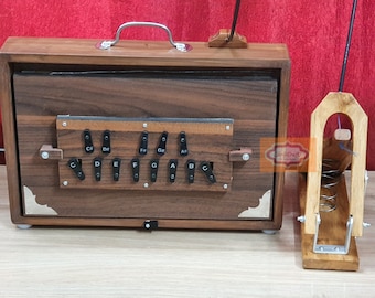 Shriji Shruti Box 15x10x3 Pulgadas Madera de teca y Ply 440Hz & 432Hz Sur Pete con bolsa con y SIN PEDAL Instrumento musical "Hecho en India"