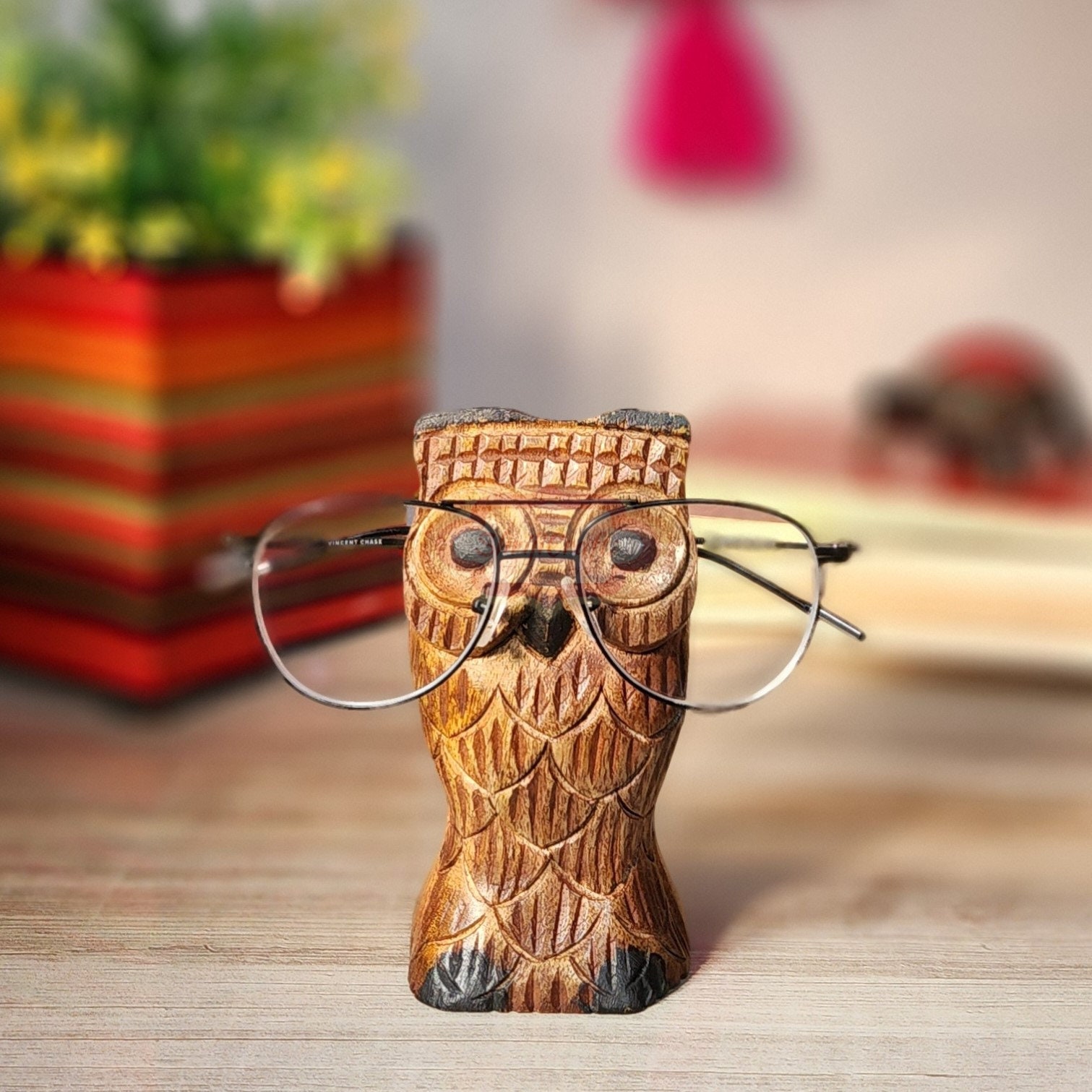 Glasses Stand, Double Spectacle, Eyeglasses Holder in Solid Oak, Gift for  Mum, Dad, Grandparents, Multiple Reading Glasses, Eye Wear Stand 