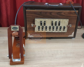 Shriji Shruti Box 15x10x3 Inches, Teak wood and Ply, 440Hz & 432Hz Sur Pete (Copper Tongue) Bag With and W/O FOOT PEDAL, Musical Instrument