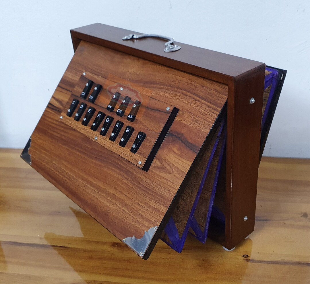 Shriji Shruti Box 16x12x3 Inches Teak Wood and Ply 440hz & 432hz Sur