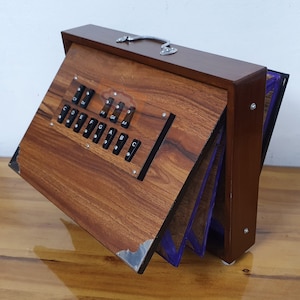 Handgefertigte indische Shruti Box Holz und Ply C3 bis C4 abgestimmt 440Hertz und 432Hertz 16x12x3 Zoll Sur Peti Musikinstrument mit & Ohne Pedal Shriji