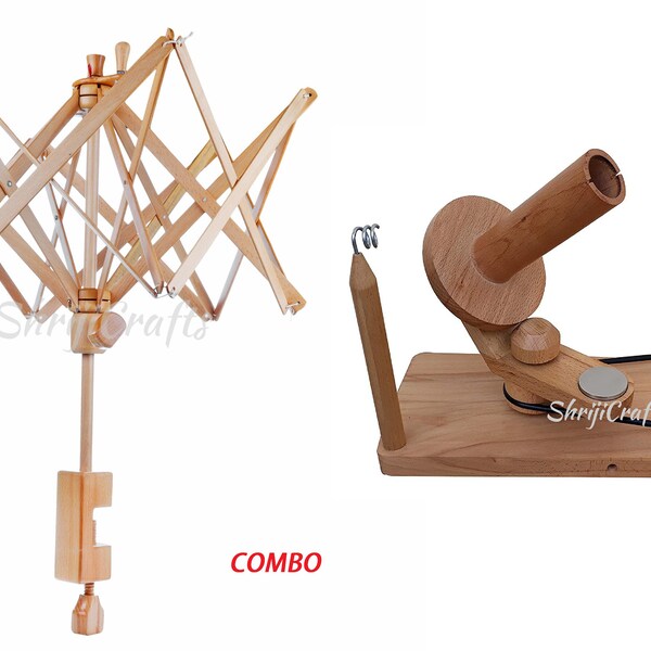 Hand Operated Premium Crafted Knitting Crochet Ball Winder & Yarn Swift Winder Umbrella, Wool String Ball Winder Machine "MADE IN INDIA"