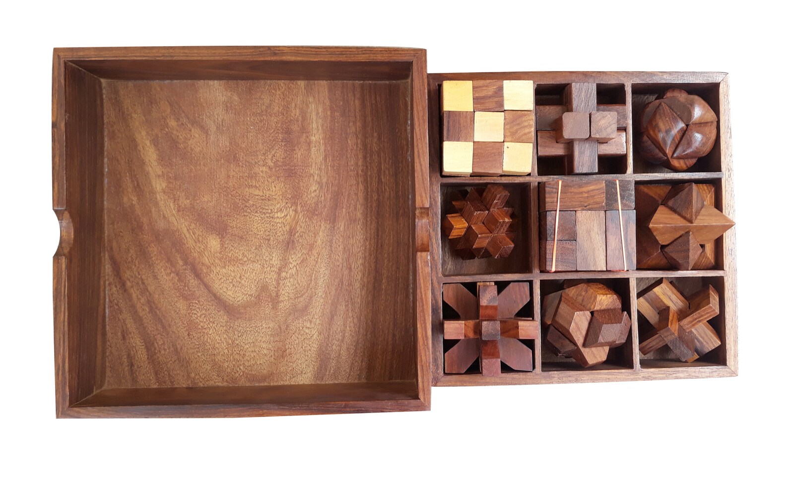 STEM brain teaser puzzle set 9 wooden mechanical puzzles the Etsy