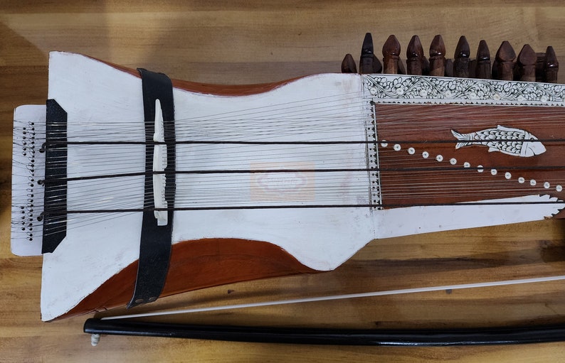 Professional Hand-carved Indian Sarangi String Instrument With Bow and ...