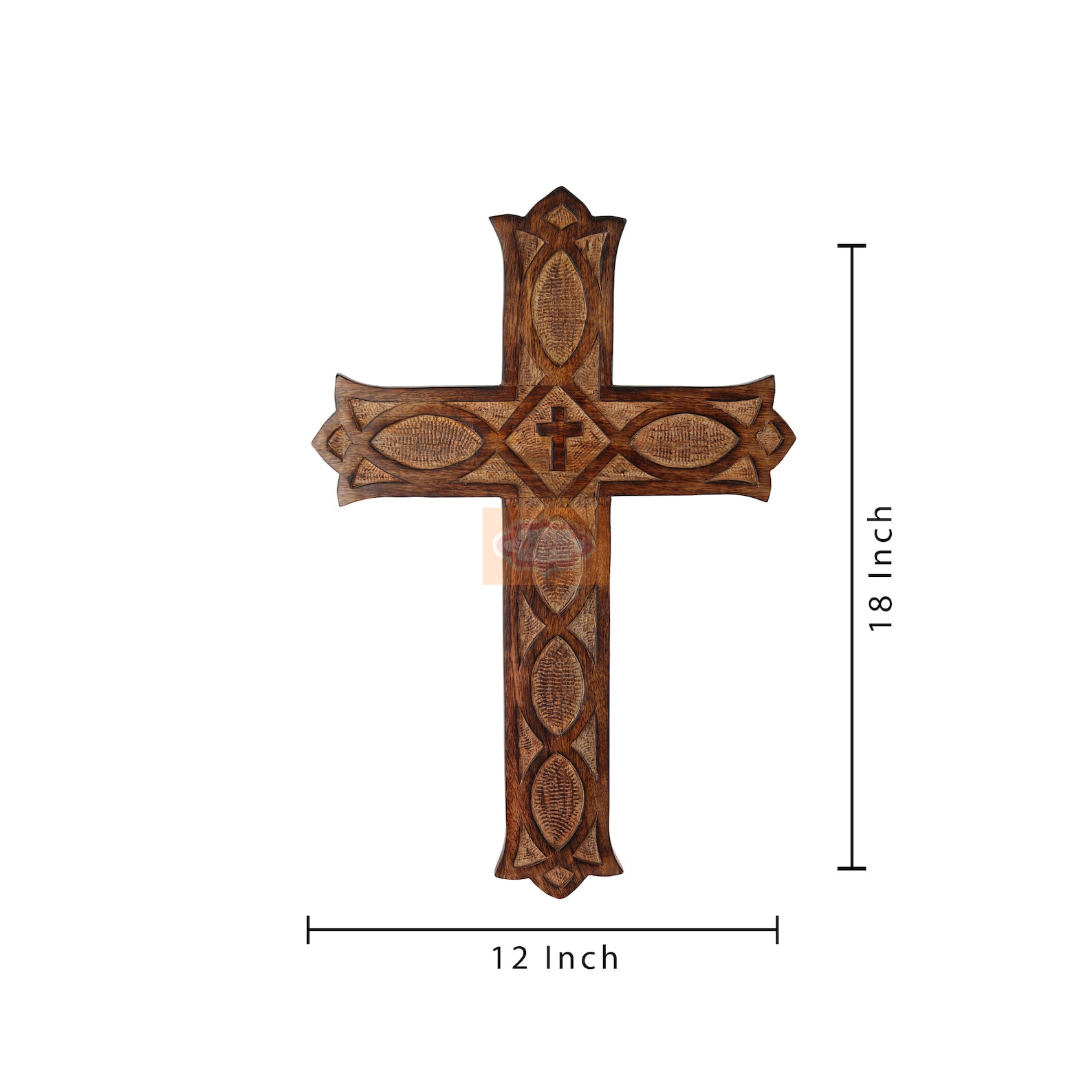 Wooden Wall Hanging Cross Antique Design Rustic Look Etsy