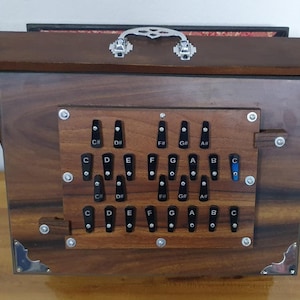Handmade Indian Shruti Box - 26 Keys, Dual Octave - 440Hz/432Hz Tuning