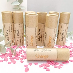 Orange Natural Lip Balm 20g, Organic Self Care with Cocoa Butter, Vegan Lip Balm image 1