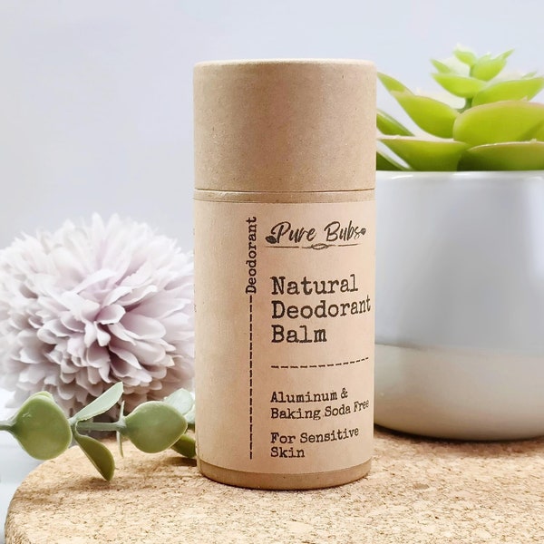 Natural Organic Deodorant, Aluminum & Baking Soda Free For Sensitive Skin, Zero Waste Self Care, Eco Friendly Tube