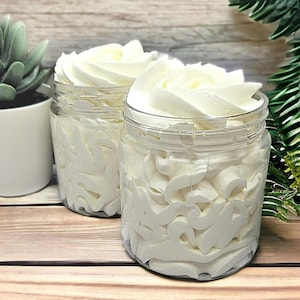 Bio Körperbutter, geschlagene 100% natürliche Körperbutter, vegane Körperbutter mit Shea-, Mango- und Kakaobutter