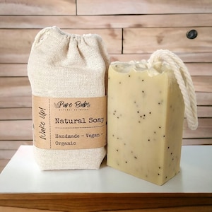 Wake Up! Natural Soap On A Rope, Handmade Organic Soap Bar, Zero Waste Self Care, Artisan Vegan Soap