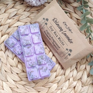 Relaxing Lavender Soy Wax Melts, Eco Friendly Scented Wax Melts, Highly Fragranced