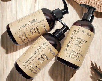 Shea Butter Creamy Body Wash: All Natural, Moisturizing Almond Oil