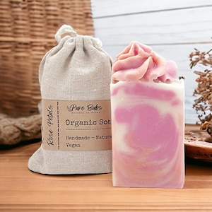 Rose Petals Organic Soap: Vegan, Zero Waste, Handmade