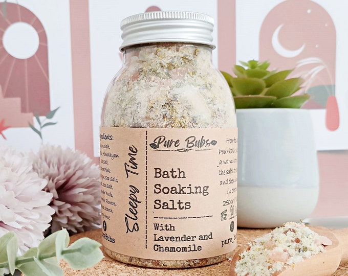 Lavender Bath Salts, Relaxing Foot Soak, Organic Skin Care, Soaking Salts