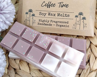 Coffee Time Soy Wax Melts: Highly Fragranced, Eco Friendly