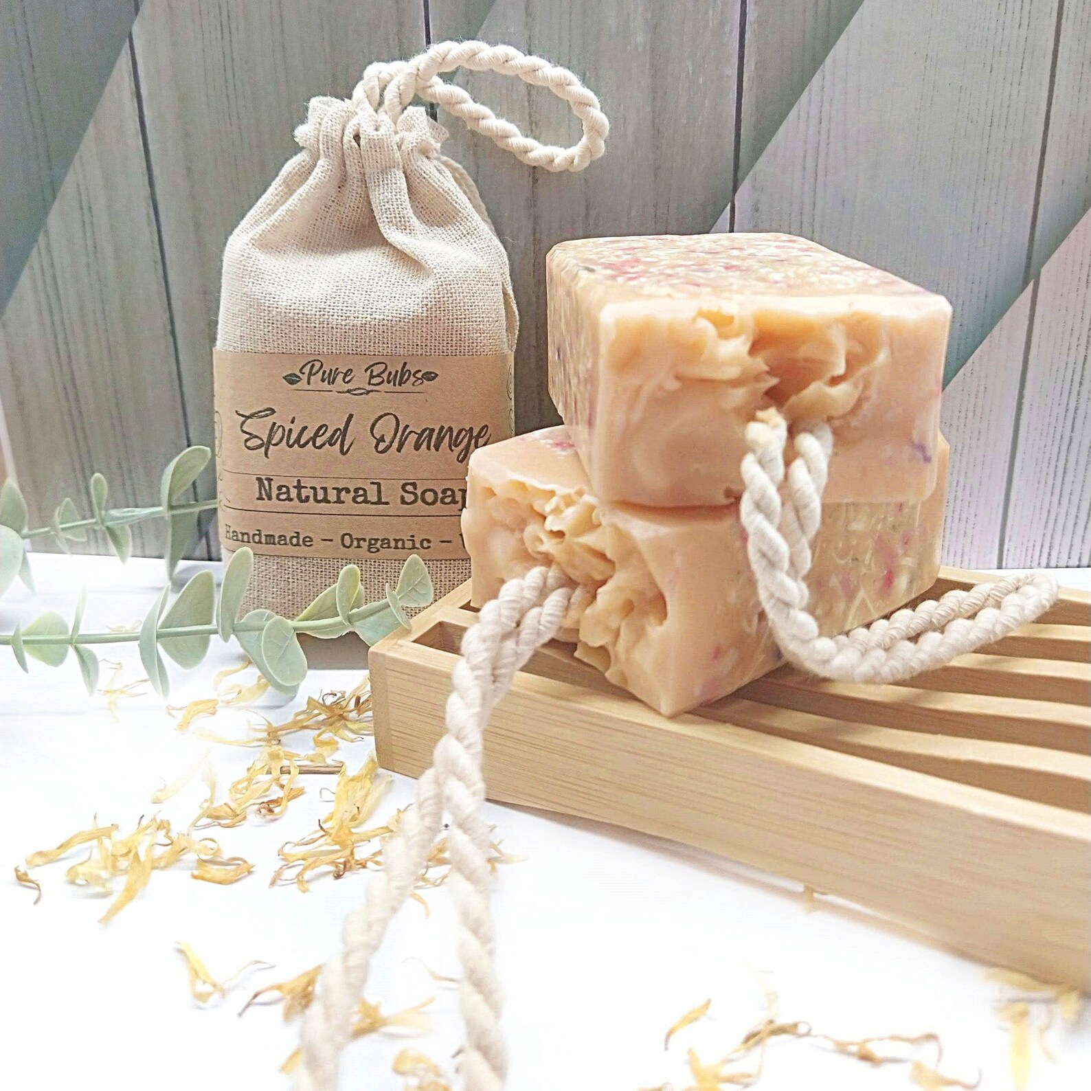 Spiced Orange Soap On A Rope Natural Soap Handmade Organic Etsy