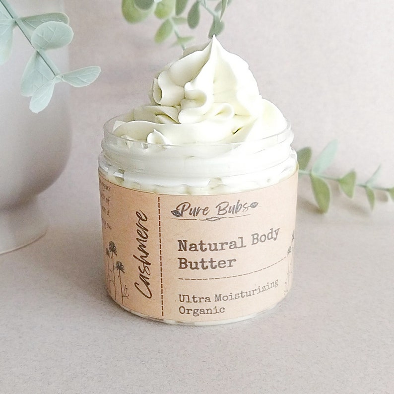 Organic Body Butter, Whipped 100% Natural Body Butter, Vegan Body Butter with Shea, Mango and Cocoa Butter zdjęcie 4