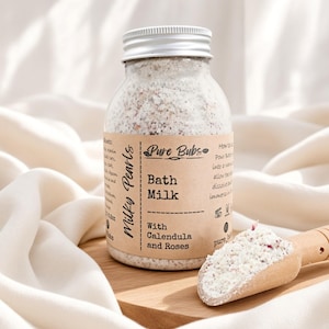 Sels de bain à l'avoine et au lait de coco, bain de pieds relaxant pour une peau douce et un bien-être absolu