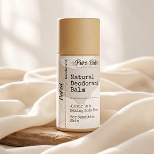 Unparfümierter, natürlicher Deodorant-Balsam, frei von Duftstoffen, Aluminium und Natron, für empfindliche Haut