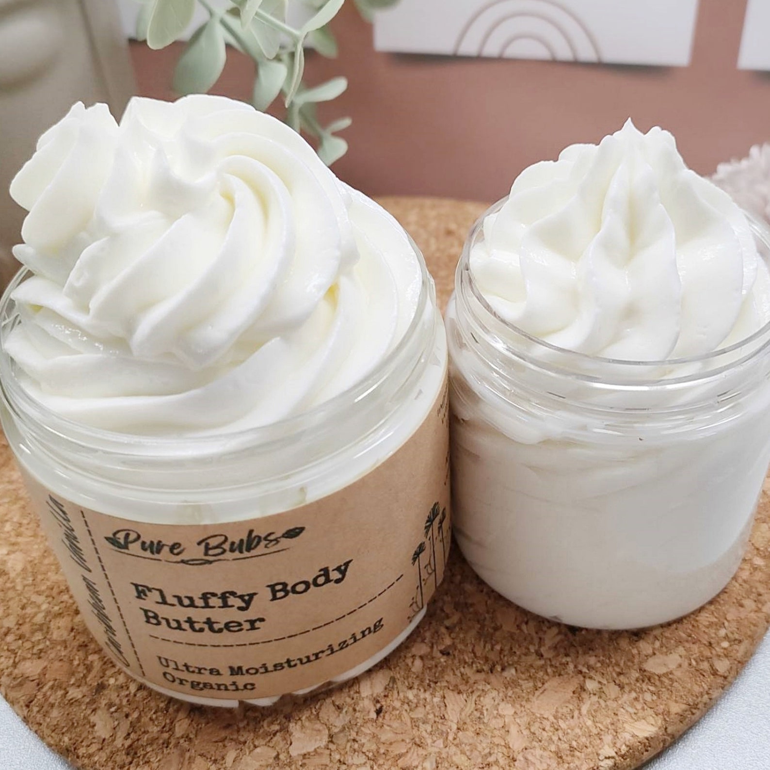 Fluffy Organic Body Butter Whipped Natural Body Butter Vegan Etsy