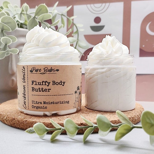 Fluffy Organic Vegan Body Butter with Shea & Mango – Deep Hydration, Non-Greasy, Fast Absorbing