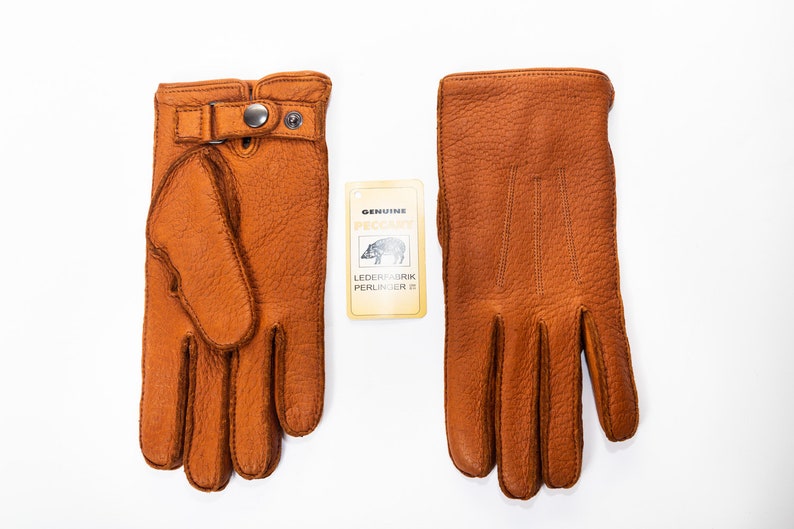 Men's Peccary Leather Gloves Handmade Cashmere Lining Etsy