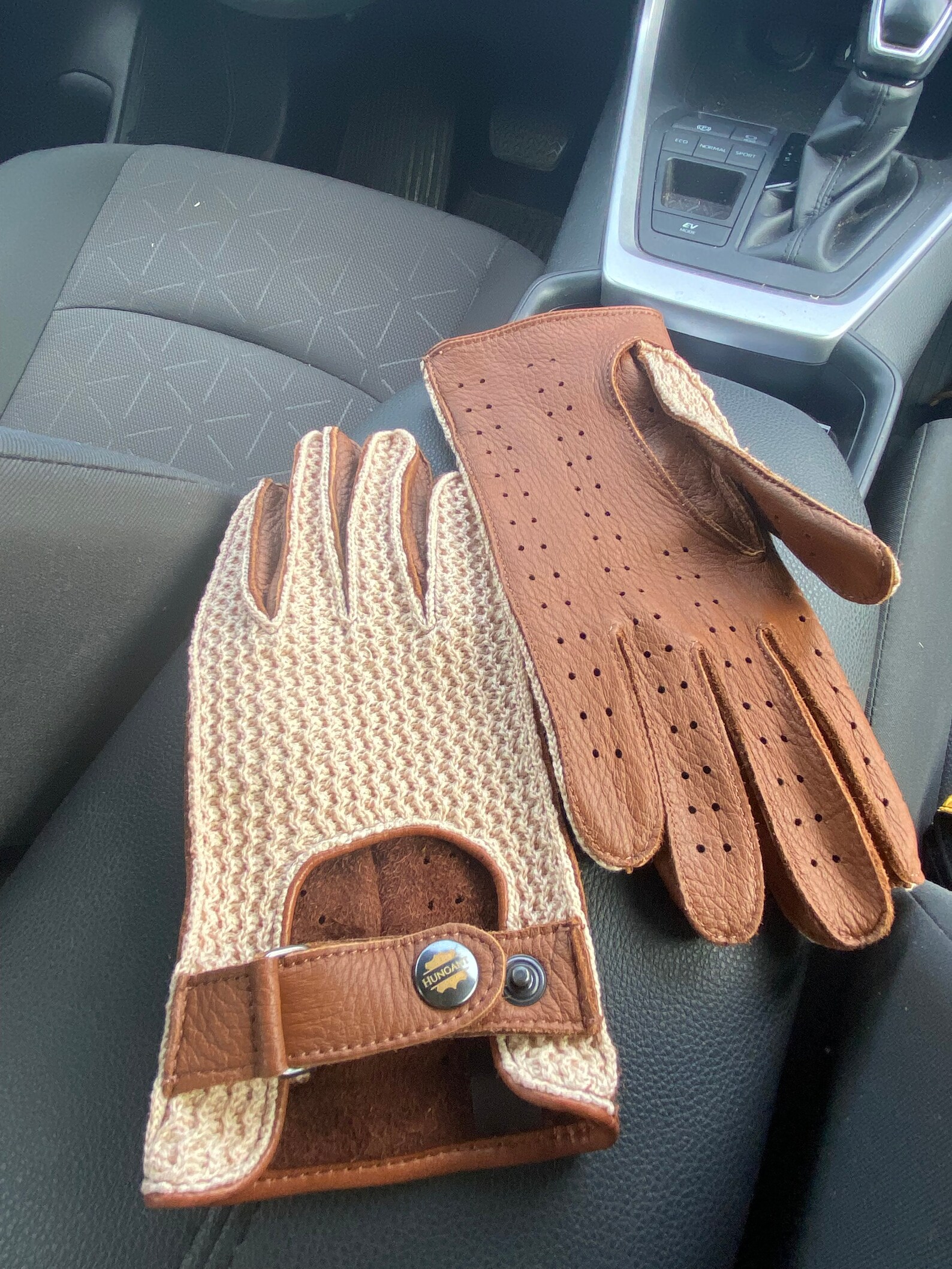 Men's Crochet Driving Leather Gloves Etsy