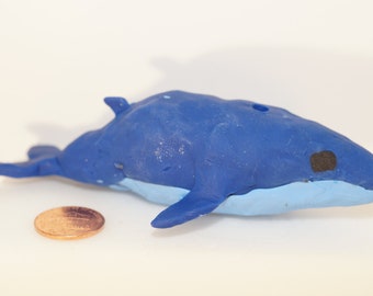 Beautiful Blue Whale Polymer Sculpey