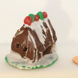 Tiny Winter Gingerbread House Polymer Sculpey image 4