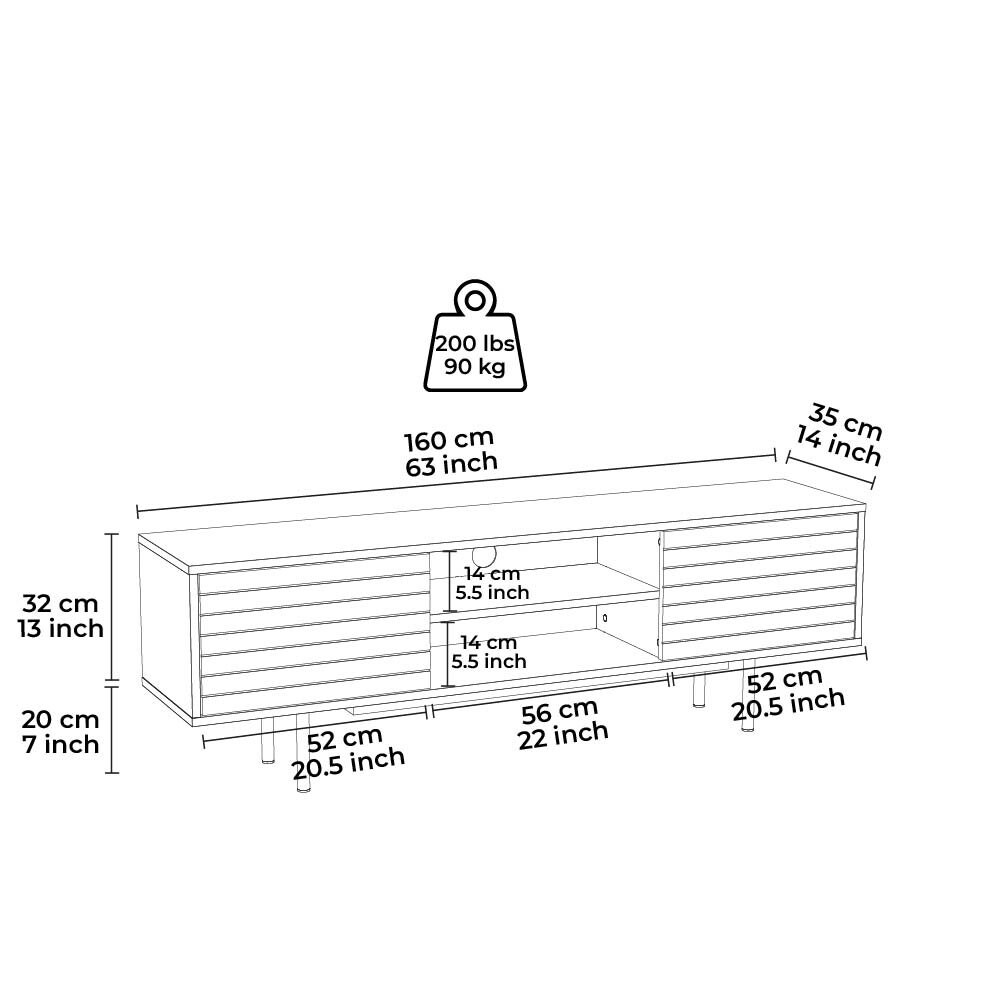 Cole Midcentury Modern TV Stand TV Unit and Media Console Etsy UK