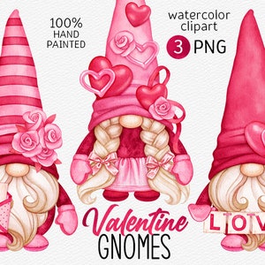 Aquarell Valentinstag Wichtel PNG Clipart Valentinstag PNG Handgemalte Liebe Clipart Niedliche Wichtel mit Liebe Buchstaben Herz Aquarell Clipart