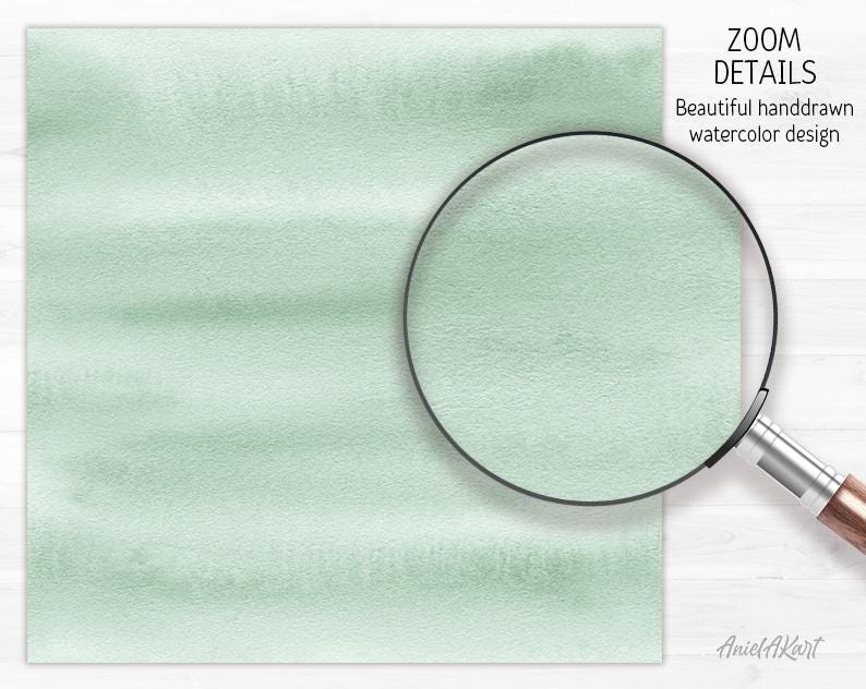Sage Green Watercolor Background Abstract Wedding Digital Paper Pack