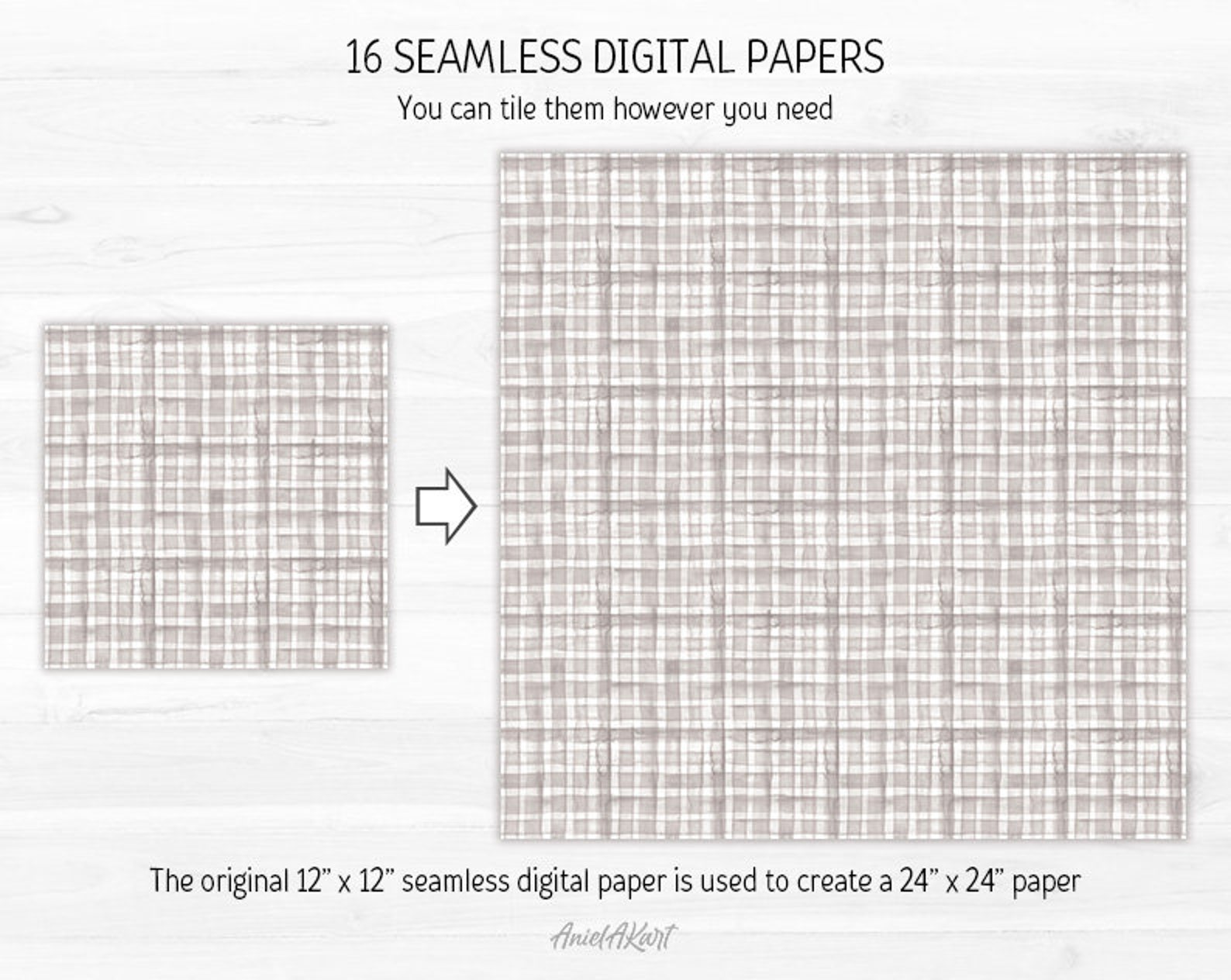 Watercolor Boho Tones Digital Paper Pack Natural Boho Seamless Pattern ...