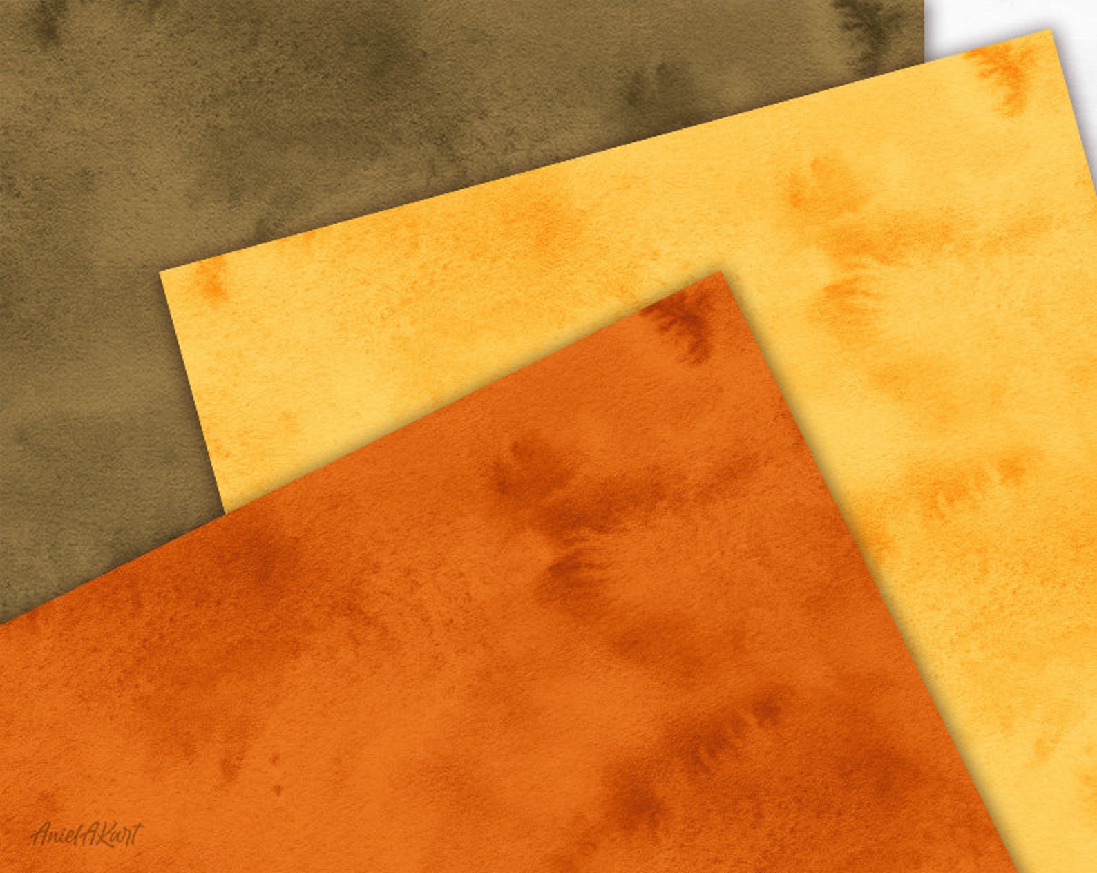 Watercolor Autumn Digital Paper Pack Cozy Fall Hues Seamless Pattern ...