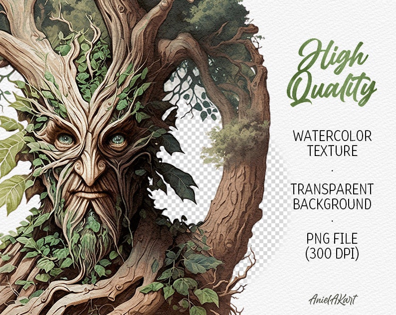 Watercolor Enchanted Forest Clipart Fairy Forest PNG Bundle Magic ...
