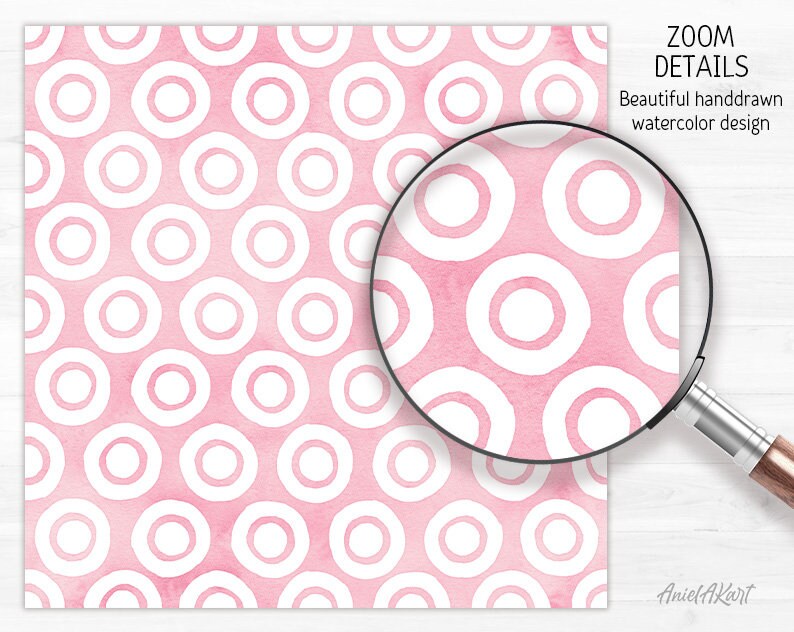 Blush Pink Digital Paper Pack Watercolor Confetti Seamless Pattern ...