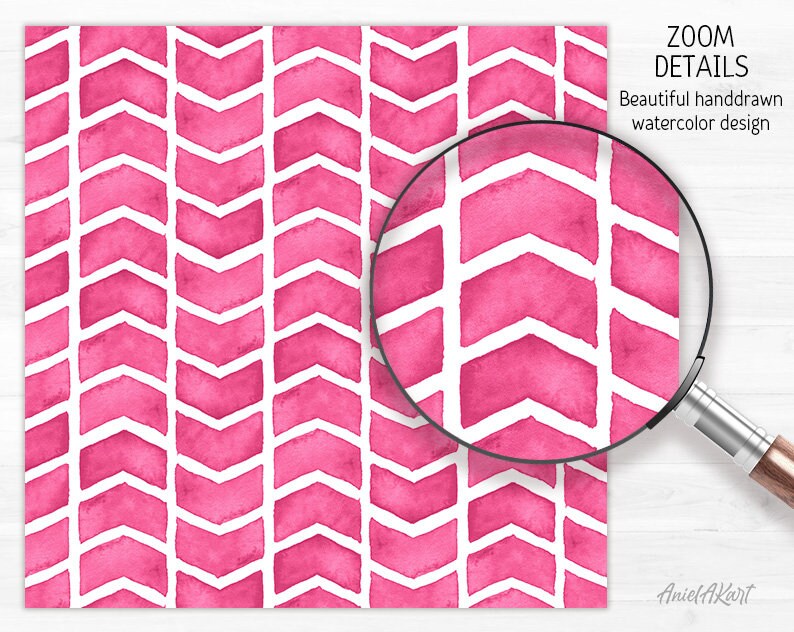 French Pink Digital Paper Pack Watercolor Confetti Seamless Pattern ...