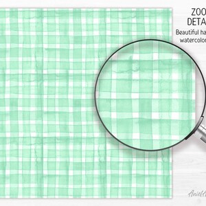 Mint Green Seamless Pattern Watercolor Polka Dot Digital Paper Pack ...
