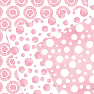 Blush Pink Digital Paper Pack Watercolor Confetti Seamless Pattern ...