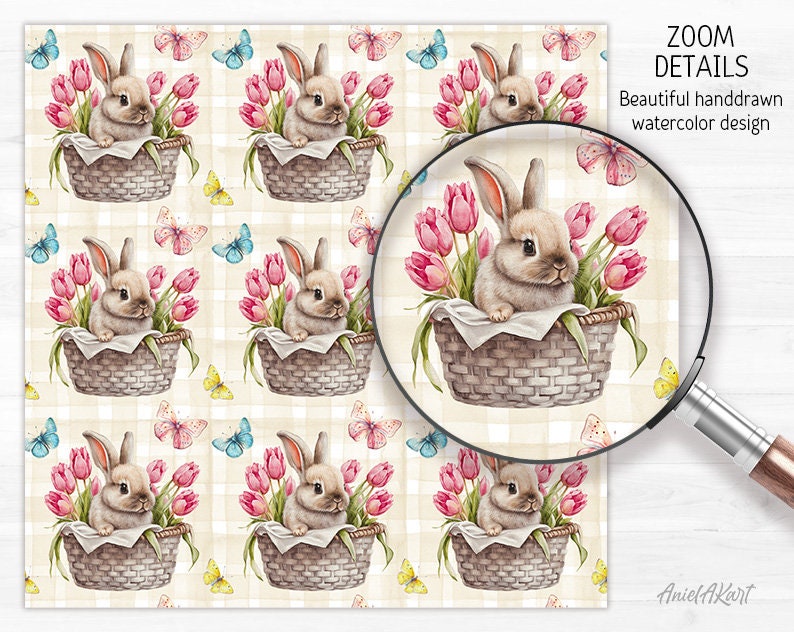 Spring Floral Digital Paper Pack Watercolor Easter Seamless - Etsy
