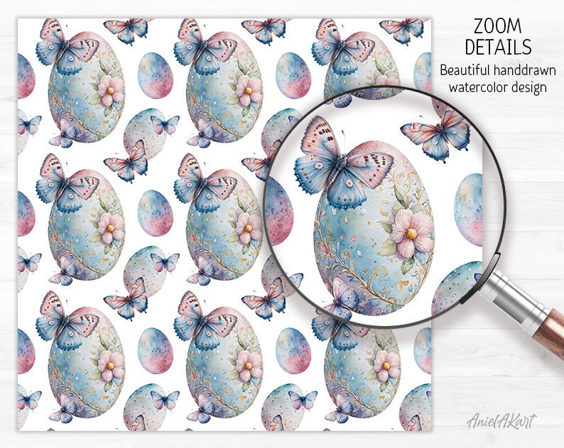 Easter Digital Paper Pack Watercolor Easter Seamless Pattern - Etsy