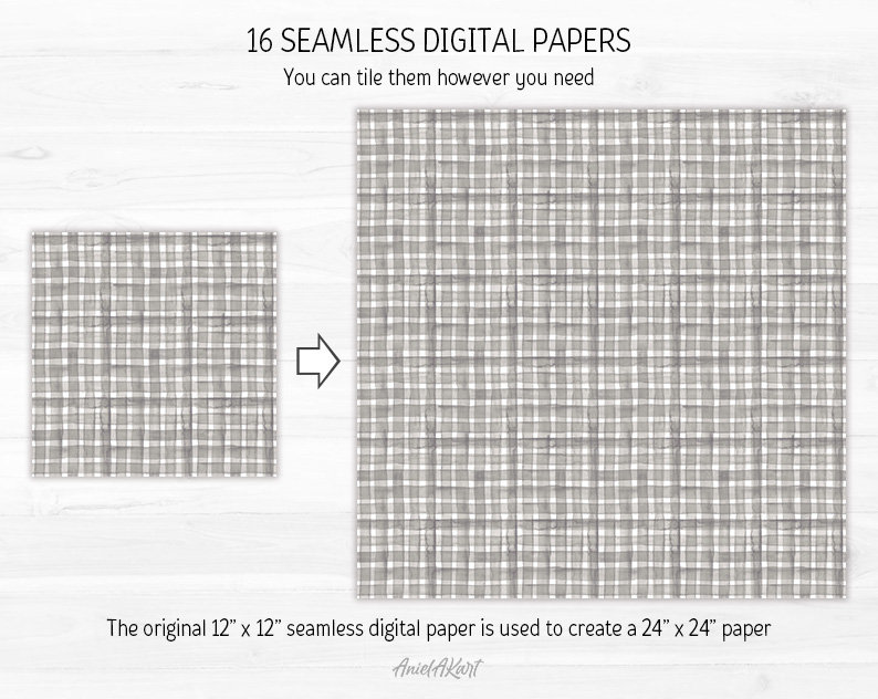 Watercolor Earth Tones Digital Paper Pack Neutral Boho Seamless Pattern ...