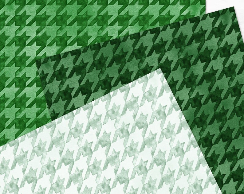 Watercolor Green Tinted Houndstooth Seamless Pattern Sage Background ...